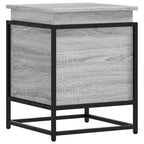Vidaxl opbergbox met deksel 40x40x51,5 cm bewerkt hout grijs sonoma