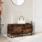 Vidaxl opbergbox met deksel 100x40x51,5 cm bewerkt hout gerookt eiken