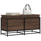 Vidaxl opbergbox met deksel 100x40x51,5 cm bewerkt hout bruin eiken