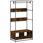 Vidaxl kledingkast 90x50x180 cm bewerkt hout gerookt eikenkleurig