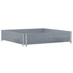 Vidaxl plantenbak 100x100 cm massief grenenhout grijs