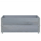 Vidaxl plantenbak 100x100 cm massief grenenhout grijs