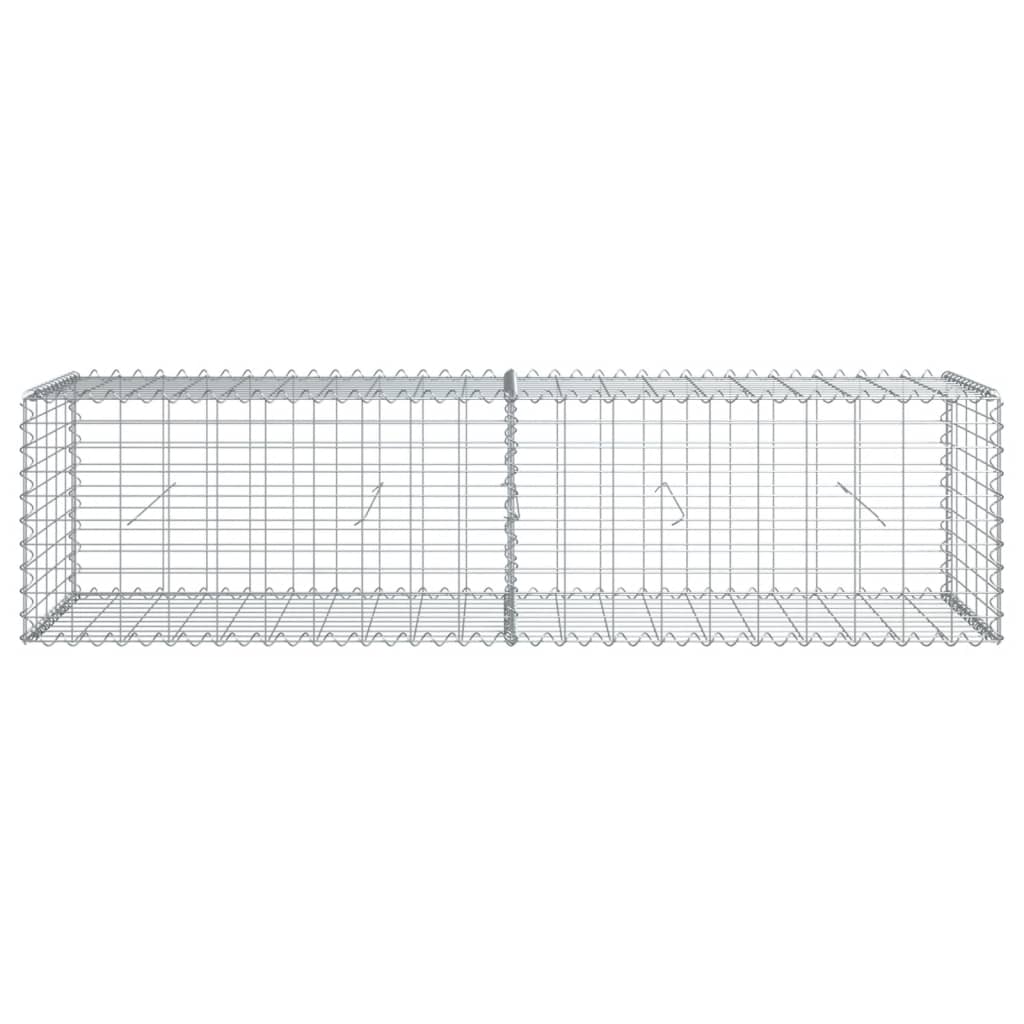 Vidaxl schanskorf 200x50x50 cm gegalvaniseerd ijzer zilverkleurig