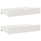Vidaxl bedlades 2 st 90x55x17 cm massief grenenhout wit