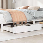 Vidaxl bedlades 2 st 90x55x17 cm massief grenenhout wit