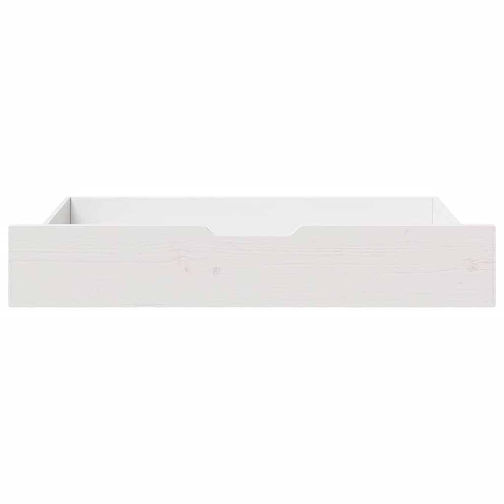 Vidaxl bedlades 2 st 90x55x17 cm massief grenenhout wit
