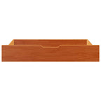 Vidaxl bedlades 2 st 90x55x17 massief grenenhout wasbruin