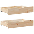 Vidaxl bedlades 2 st met wieltjes 85x55x17 cm massief grenenhout