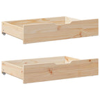 Vidaxl bedlades 2 st met wieltjes 85x55x17 cm massief grenenhout