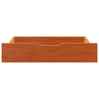 Vidaxl bedlades 2 st 80x55x17 massief grenenhout wasbruin