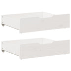 Vidaxl bedlades 2 st 75x55x17 cm massief grenenhout wit