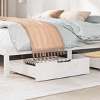 Vidaxl bedlades 2 st 75x55x17 cm massief grenenhout wit