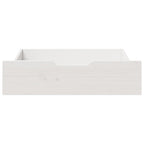 Vidaxl bedlades 2 st 75x55x17 cm massief grenenhout wit