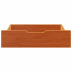 Vidaxl bedlades 2 st 75x55x17 massief grenenhout wasbruin