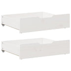 Vidaxl bedlades 2 st 65x55x17 cm massief grenenhout wit