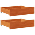 Vidaxl bedlades 2 st 65x55x17 massief grenenhout wasbruin