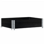 Vidaxl palletopzetrand 80x60 cm massief grenenhout zwart