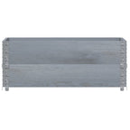 Vidaxl palletopzetranden 2 st 100x50 cm massief grenenhout grijs