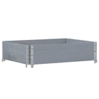 Vidaxl plantenbak 80x60 cm massief grenenhout grijs