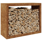 Vidaxl brandhoutrek 100x40x80 cm weervast staal