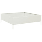 Vidaxl plantenbak verhoogd 100x100x33,5 cm staal wit
