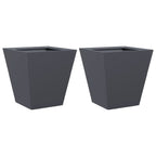 Vidaxl plantenbakken 2 st 30x30x30 cm staal antracietkleurig