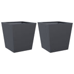 Vidaxl plantenbakken 2 st 40x40x40 cm staal antracietkleurig