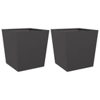 Vidaxl plantenbakken 2 st 50x50x50 cm staal zwart