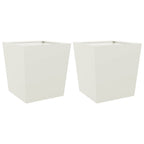 Vidaxl plantenbakken 2 st 50x50x50 cm staal wit