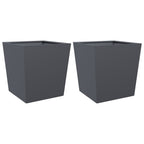 Vidaxl plantenbakken 2 st 50x50x50 cm staal antracietkleurig