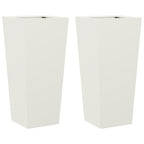 Vidaxl plantenbakken 2 st 35x35x75 cm staal wit