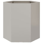 Vidaxl plantenbak zeshoek 46x40x45 cm roestvrijstaal