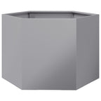 Vidaxl plantenbak zeshoek 69x60x45 cm gegalvaniseerd staal