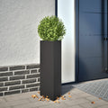 Vidaxl plantenbakken 2 st driehoek 30x26x75 cm staal zwart