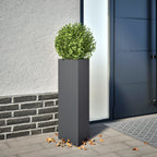 Vidaxl plantenbakken 2 st driehoek 30x26x75 cm staal antracietkleurig
