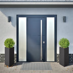 Vidaxl plantenbakken 2 st driehoek 40x34,5x70 cm staal zwart