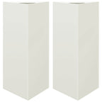 Vidaxl plantenbakken 2 st driehoek 40x34,5x70 cm staal wit