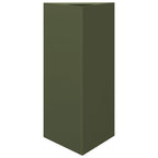Vidaxl plantenbak driehoek 40x34,5x70 cm staal olijfgroen
