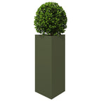 Vidaxl plantenbak driehoek 40x34,5x70 cm staal olijfgroen