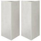 Vidaxl plantenbakken 2 st driehoek 40x40x75 cm roestvrij staal