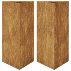 Vidaxl plantenbakken 2 st driehoek 40x40x75 cm weervast staal