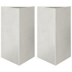 Vidaxl plantenbakken 2 st driehoek 50x43x75 cm roestvrij staal