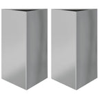 Vidaxl plantenbakken 2 st driehoek 50x43x75 cm gegalvaniseerd staal