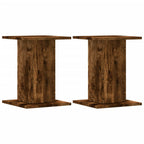 Vidaxl speakerstandaards 2 st 30x30x40 cm bewerkt hout gerookt eiken