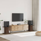Vidaxl speakerstandaards 2 st 30x30x40 cm bewerkt hout bruin eiken