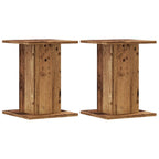 Vidaxl speakerstandaards 2 st 30x30x40 cm bewerkt hout oud houtkleurig