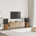 Vidaxl speakerstandaards 2 st 30x30x40 cm hout artisanaal eikenkleurig