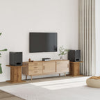 Vidaxl speakerstandaards 2 st 30x30x40 cm hout artisanaal eikenkleurig