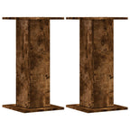 Vidaxl speakerstandaards 2 st 30x30x60 cm bewerkt hout gerookt eiken