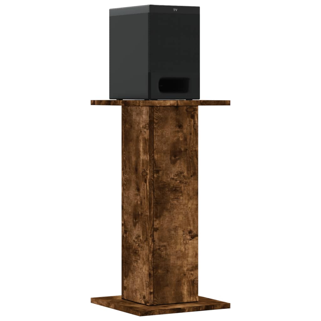 Vidaxl speakerstandaards 2 st 30x30x60 cm bewerkt hout gerookt eiken